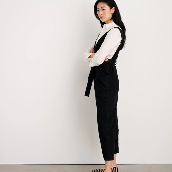 BNWT NEW Alex Mill made Black Denim Ollie Overalls Romper Jumpsuit well X-LARGE! - Picture 3 of 7